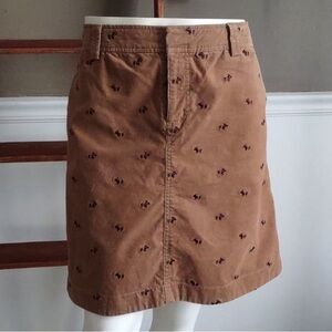 Lilly Pulitzer White Label Tan Corduroy Scottie Skirt
